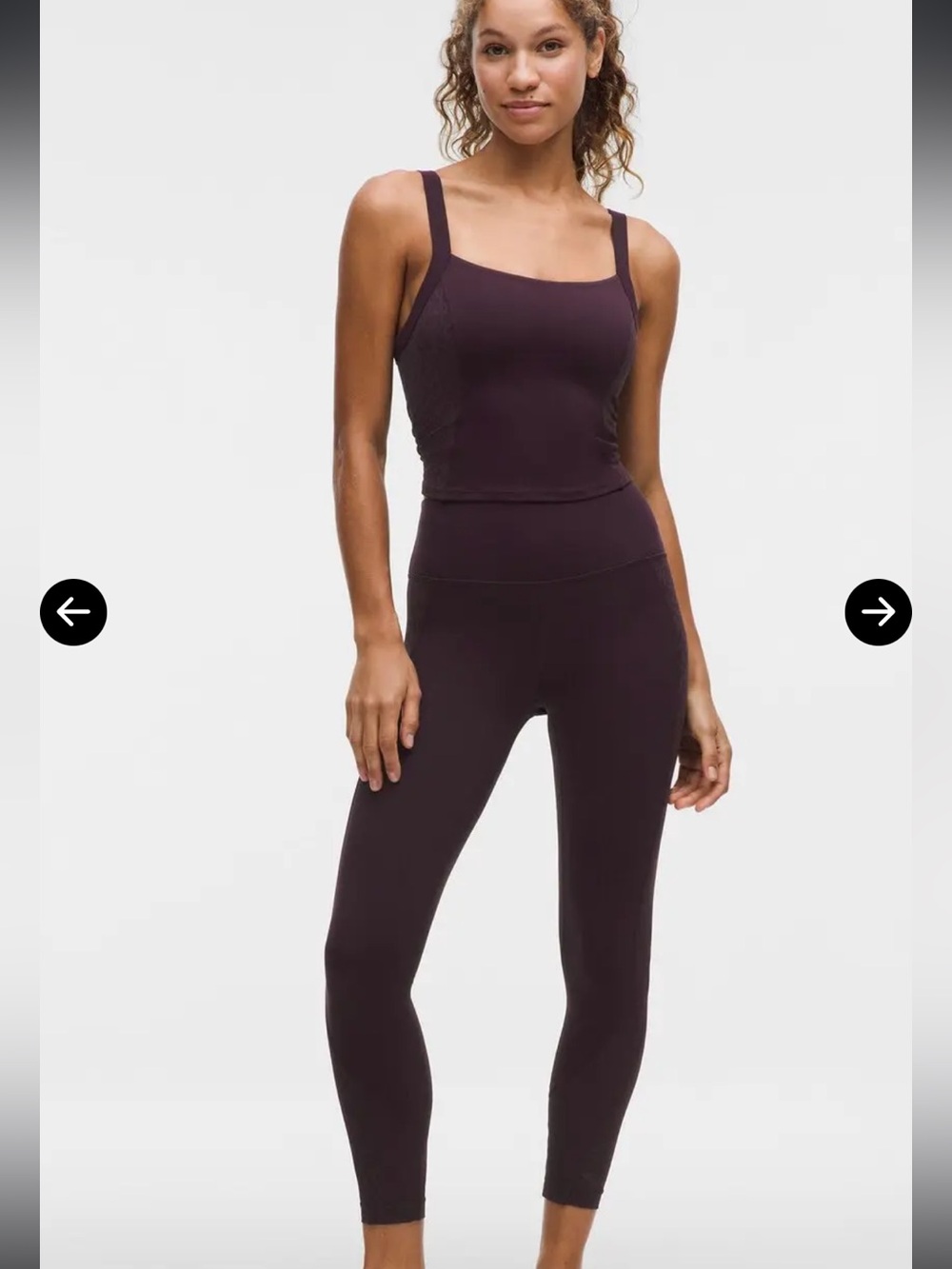 #137 Lululemon Paisley Lace Overlay Tight 25” Plum Size 14 Nulu High Rise